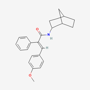 molecular formula C23H25NO2 B5330726 N-bicyclo[2.2.1]hept-2-yl-3-(4-methoxyphenyl)-2-phenylacrylamide 