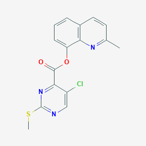 molecular formula C16H12ClN3O2S B5330739 2-methylquinolin-8-yl 5-chloro-2-(methylthio)pyrimidine-4-carboxylate 
