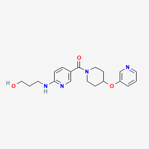 3-[(5-{[4-(pyridin-3-yloxy)piperidin-1-yl]carbonyl}pyridin-2-yl)amino]propan-1-ol