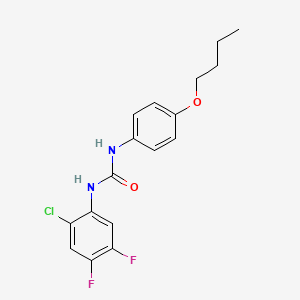 molecular formula C17H17ClF2N2O2 B5330770 N-(4-butoxyphenyl)-N'-(2-chloro-4,5-difluorophenyl)urea 