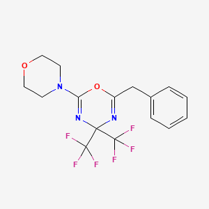 molecular formula C16H15F6N3O2 B5330791 2-benzyl-6-morpholin-4-yl-4,4-bis(trifluoromethyl)-4H-1,3,5-oxadiazine 