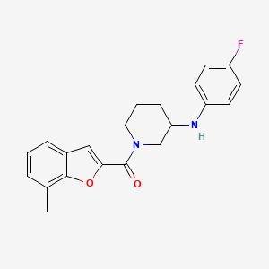 molecular formula C21H21FN2O2 B5330803 N-(4-fluorophenyl)-1-[(7-methyl-1-benzofuran-2-yl)carbonyl]-3-piperidinamine 