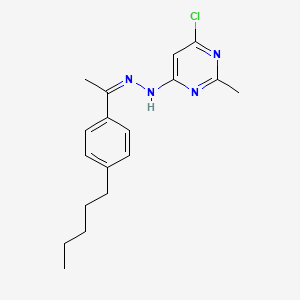 molecular formula C18H23ClN4 B5330830 1-(4-pentylphenyl)ethanone (6-chloro-2-methyl-4-pyrimidinyl)hydrazone 