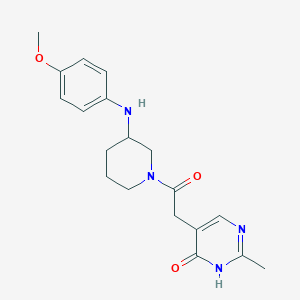 5-(2-{3-[(4-methoxyphenyl)amino]-1-piperidinyl}-2-oxoethyl)-2-methyl-4(3H)-pyrimidinone