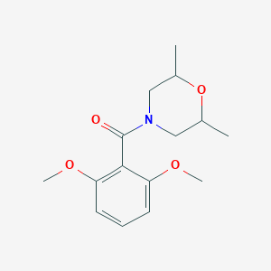 molecular formula C15H21NO4 B5330876 4-(2,6-dimethoxybenzoyl)-2,6-dimethylmorpholine 