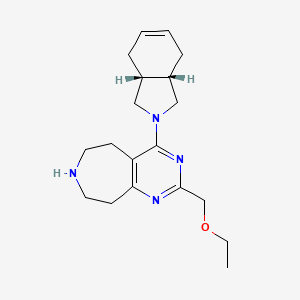 molecular formula C19H28N4O B5330903 2-(ethoxymethyl)-4-[rel-(3aR,7aS)-1,3,3a,4,7,7a-hexahydro-2H-isoindol-2-yl]-6,7,8,9-tetrahydro-5H-pyrimido[4,5-d]azepine dihydrochloride 