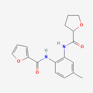 molecular formula C17H18N2O4 B5330908 N-{4-methyl-2-[(tetrahydro-2-furanylcarbonyl)amino]phenyl}-2-furamide 