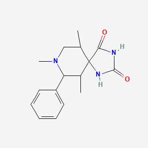molecular formula C16H21N3O2 B5330915 6,8,10-trimethyl-7-phenyl-1,3,8-triazaspiro[4.5]decane-2,4-dione 