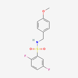 molecular formula C14H13F2NO3S B5330981 2,5-difluoro-N-(4-methoxybenzyl)benzenesulfonamide 