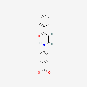 molecular formula C18H17NO3 B5330987 methyl 4-{[3-(4-methylphenyl)-3-oxo-1-propen-1-yl]amino}benzoate 
