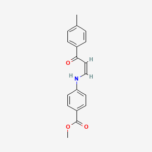 molecular formula C18H17NO3 B5330987 methyl 4-[[(Z)-3-(4-methylphenyl)-3-oxoprop-1-enyl]amino]benzoate 