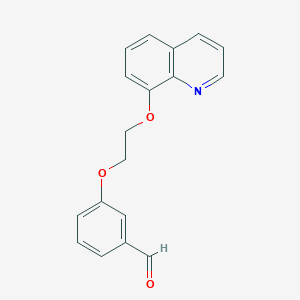 molecular formula C18H15NO3 B5331001 3-[2-(8-quinolinyloxy)ethoxy]benzaldehyde 