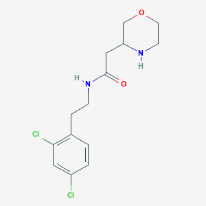 molecular formula C14H18Cl2N2O2 B5331008 N-[2-(2,4-dichlorophenyl)ethyl]-2-(3-morpholinyl)acetamide hydrochloride 