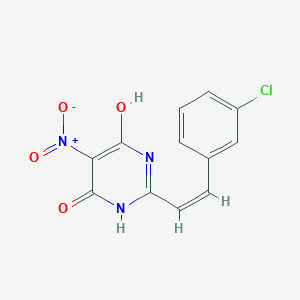 molecular formula C12H8ClN3O4 B5331012 2-[2-(3-chlorophenyl)vinyl]-6-hydroxy-5-nitro-4(3H)-pyrimidinone 
