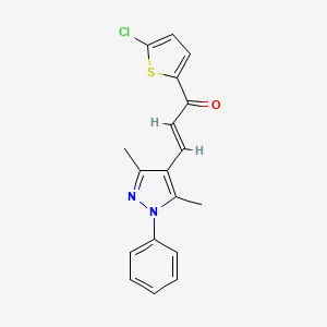 1-(5-chloro-2-thienyl)-3-(3,5-dimethyl-1-phenyl-1H-pyrazol-4-yl)-2-propen-1-one