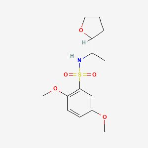 molecular formula C14H21NO5S B5331035 2,5-dimethoxy-N-[1-(tetrahydro-2-furanyl)ethyl]benzenesulfonamide 
