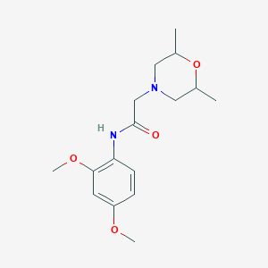 molecular formula C16H24N2O4 B5331041 N-(2,4-dimethoxyphenyl)-2-(2,6-dimethyl-4-morpholinyl)acetamide 