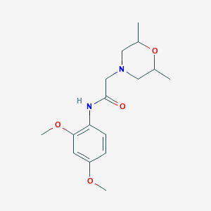 molecular formula C16H24N2O4 B5331041 N-(2,4-dimethoxyphenyl)-2-(2,6-dimethylmorpholin-4-yl)acetamide 