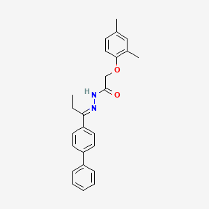 molecular formula C25H26N2O2 B5331050 N'-[1-(4-biphenylyl)propylidene]-2-(2,4-dimethylphenoxy)acetohydrazide 