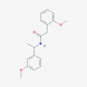 molecular formula C18H21NO3 B5331051 2-(2-methoxyphenyl)-N-[1-(3-methoxyphenyl)ethyl]acetamide 