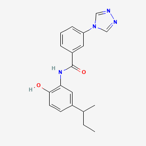 molecular formula C19H20N4O2 B5331059 N-(5-sec-butyl-2-hydroxyphenyl)-3-(4H-1,2,4-triazol-4-yl)benzamide 