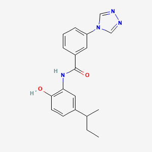 molecular formula C19H20N4O2 B5331059 N-(5-butan-2-yl-2-hydroxyphenyl)-3-(1,2,4-triazol-4-yl)benzamide 