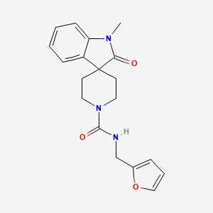 molecular formula C19H21N3O3 B5331075 N-(2-furylmethyl)-1-methyl-2-oxo-1,2-dihydro-1'H-spiro[indole-3,4'-piperidine]-1'-carboxamide 