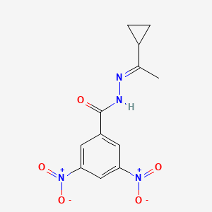 molecular formula C12H12N4O5 B5331106 N'-(1-cyclopropylethylidene)-3,5-dinitrobenzohydrazide 