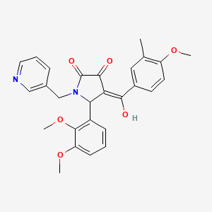 molecular formula C27H26N2O6 B5331111 5-(2,3-dimethoxyphenyl)-3-hydroxy-4-(4-methoxy-3-methylbenzoyl)-1-(3-pyridinylmethyl)-1,5-dihydro-2H-pyrrol-2-one 