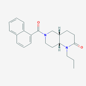 molecular formula C22H26N2O2 B5331116 (4aS*,8aR*)-6-(1-naphthoyl)-1-propyloctahydro-1,6-naphthyridin-2(1H)-one 