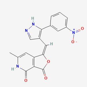 molecular formula C18H12N4O5 B5331119 6-methyl-1-{[3-(3-nitrophenyl)-1H-pyrazol-4-yl]methylene}furo[3,4-c]pyridine-3,4(1H,5H)-dione 