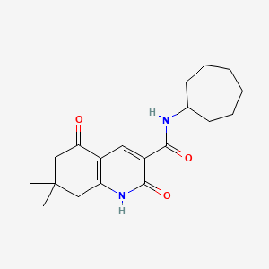 N-cycloheptyl-7,7-dimethyl-2,5-dioxo-1,2,5,6,7,8-hexahydro-3-quinolinecarboxamide