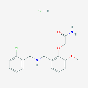 molecular formula C17H20Cl2N2O3 B5331127 2-(2-{[(2-chlorobenzyl)amino]methyl}-6-methoxyphenoxy)acetamide hydrochloride 