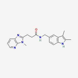 molecular formula C21H23N5O B5331134 N-[(2,3-dimethyl-1H-indol-5-yl)methyl]-3-(3-methyl-3H-imidazo[4,5-b]pyridin-2-yl)propanamide 