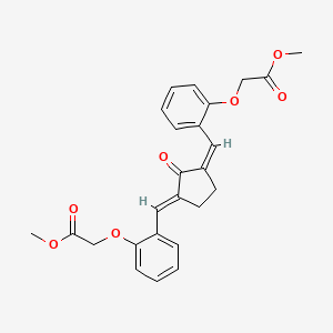 molecular formula C25H24O7 B5331137 dimethyl 2,2'-[(2-oxo-1,3-cyclopentanediylidene)bis(methylylidene-2,1-phenyleneoxy)]diacetate 