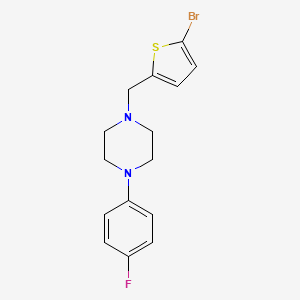 molecular formula C15H16BrFN2S B5331141 1-[(5-bromo-2-thienyl)methyl]-4-(4-fluorophenyl)piperazine 