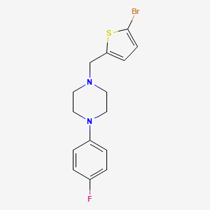 molecular formula C15H16BrFN2S B5331141 1-[(5-Bromothiophen-2-yl)methyl]-4-(4-fluorophenyl)piperazine 