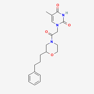 molecular formula C20H25N3O4 B5331160 5-methyl-1-{2-oxo-2-[2-(3-phenylpropyl)-4-morpholinyl]ethyl}-2,4(1H,3H)-pyrimidinedione 