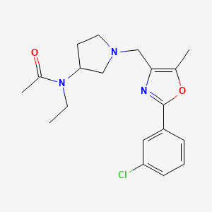 molecular formula C19H24ClN3O2 B5331194 N-(1-{[2-(3-chlorophenyl)-5-methyl-1,3-oxazol-4-yl]methyl}pyrrolidin-3-yl)-N-ethylacetamide 