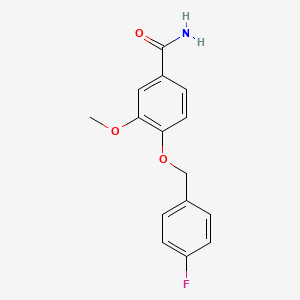 molecular formula C15H14FNO3 B5331207 4-[(4-fluorobenzyl)oxy]-3-methoxybenzamide 