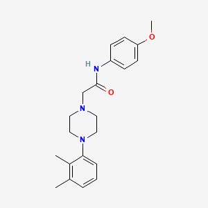 molecular formula C21H27N3O2 B5331232 2-[4-(2,3-dimethylphenyl)-1-piperazinyl]-N-(4-methoxyphenyl)acetamide 