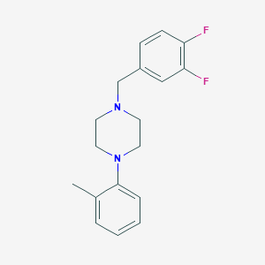 molecular formula C18H20F2N2 B5331239 1-(3,4-difluorobenzyl)-4-(2-methylphenyl)piperazine 