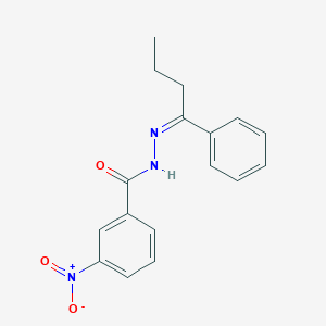 molecular formula C17H17N3O3 B5331247 3-nitro-N'-(1-phenylbutylidene)benzohydrazide 