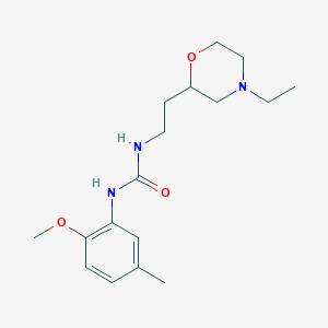 molecular formula C17H27N3O3 B5331263 N-[2-(4-ethylmorpholin-2-yl)ethyl]-N'-(2-methoxy-5-methylphenyl)urea 