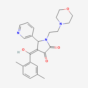 molecular formula C24H27N3O4 B5331278 4-(2,5-dimethylbenzoyl)-3-hydroxy-1-[2-(4-morpholinyl)ethyl]-5-(3-pyridinyl)-1,5-dihydro-2H-pyrrol-2-one 