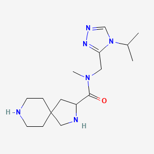 molecular formula C16H28N6O B5331279 N-[(4-isopropyl-4H-1,2,4-triazol-3-yl)methyl]-N-methyl-2,8-diazaspiro[4.5]decane-3-carboxamide dihydrochloride 