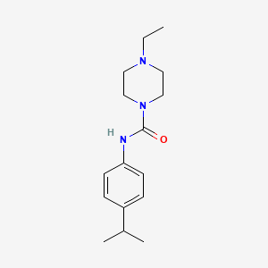 molecular formula C16H25N3O B5331288 4-ethyl-N-(4-isopropylphenyl)-1-piperazinecarboxamide 