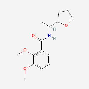 molecular formula C15H21NO4 B5331295 2,3-dimethoxy-N-[1-(tetrahydro-2-furanyl)ethyl]benzamide 