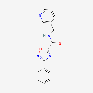 molecular formula C15H12N4O2 B5331301 3-phenyl-N-(3-pyridinylmethyl)-1,2,4-oxadiazole-5-carboxamide 
