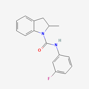 molecular formula C16H15FN2O B5331309 N-(3-fluorophenyl)-2-methyl-1-indolinecarboxamide 